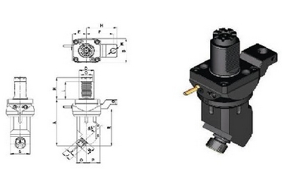 46度筒夹动力刀座