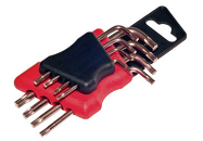 塑卡式球头内六星扳手组套