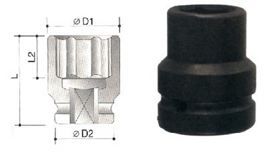 1/4"外六方强力套筒