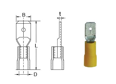公扁型绝缘端子